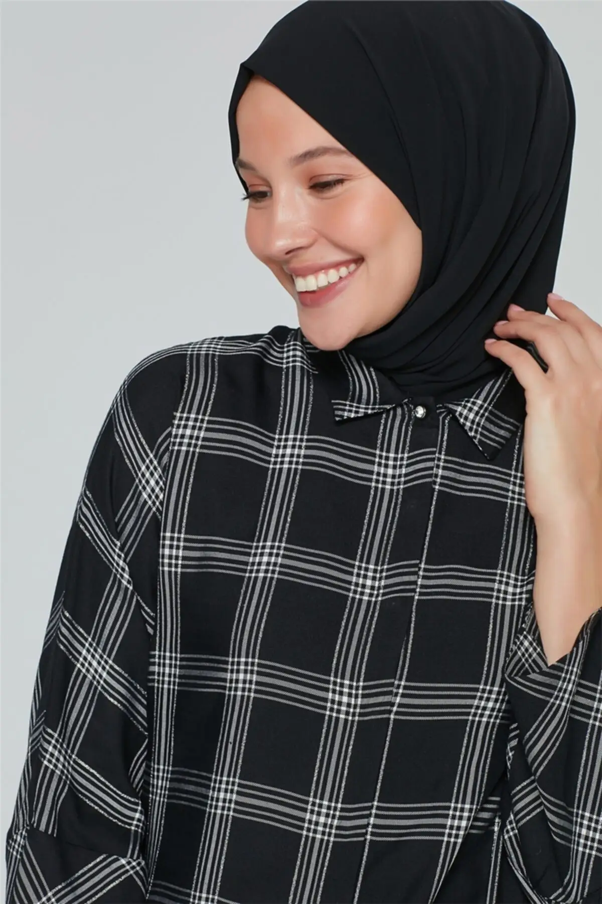 

Plaid Tunic Women Muslim Tunic 2021 Fashion