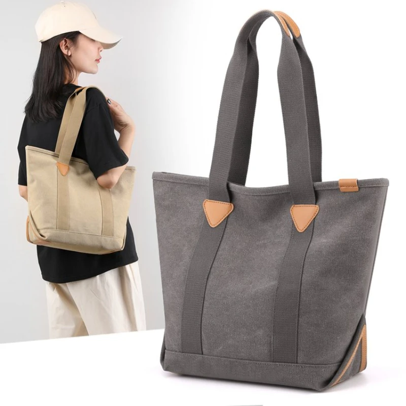 

Summer Hot Selling Canvas Bag Leisure Fashion Trend Shoulder Bag Versatile, Lightweight, Large Capacity Travel Shopping Handbag