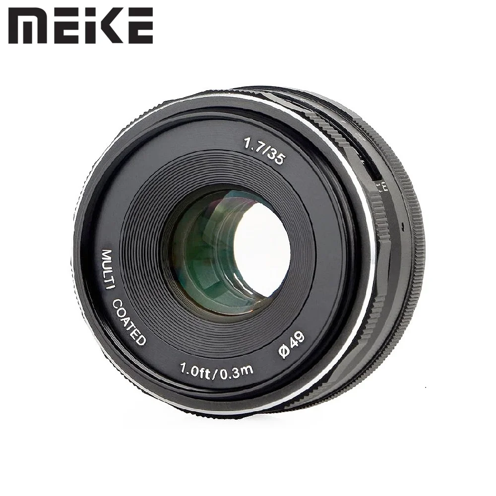 Фото Meike 35 мм f1,7 с большой диафрагмой и ручным преобразователем для Fujifilm X-Mount X-Pro2 X-Pro3 X-S10 X-T20 X-T30 XT30II X-T200 X-H2 X-H2S №1