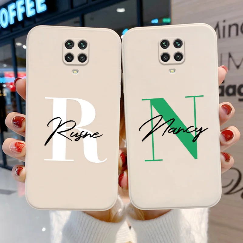 custom name diy case poco x3 m4 pro m3 f3 cover for xiaomi redmi note 10 9 8 pro 9s 10s redmi 9t 10 personalised soft cover gift free global shipping