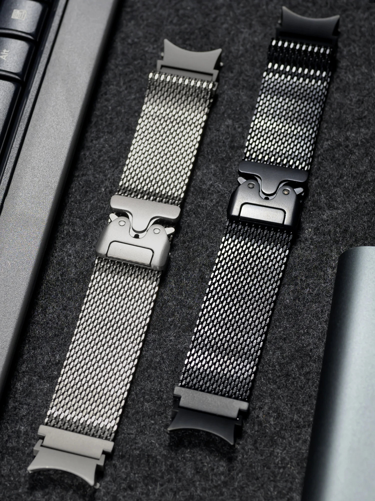 Миланский ремешок из 100% чистого титана для Samsung Galaxy Watch 7, 6, 5, 4, 40 мм, 44 мм5 Pro, 45 мм6 Classic, 43 47 мм, ремешок без зазоров (art.: 3920cd8103eed) - 3920cd8103eed
