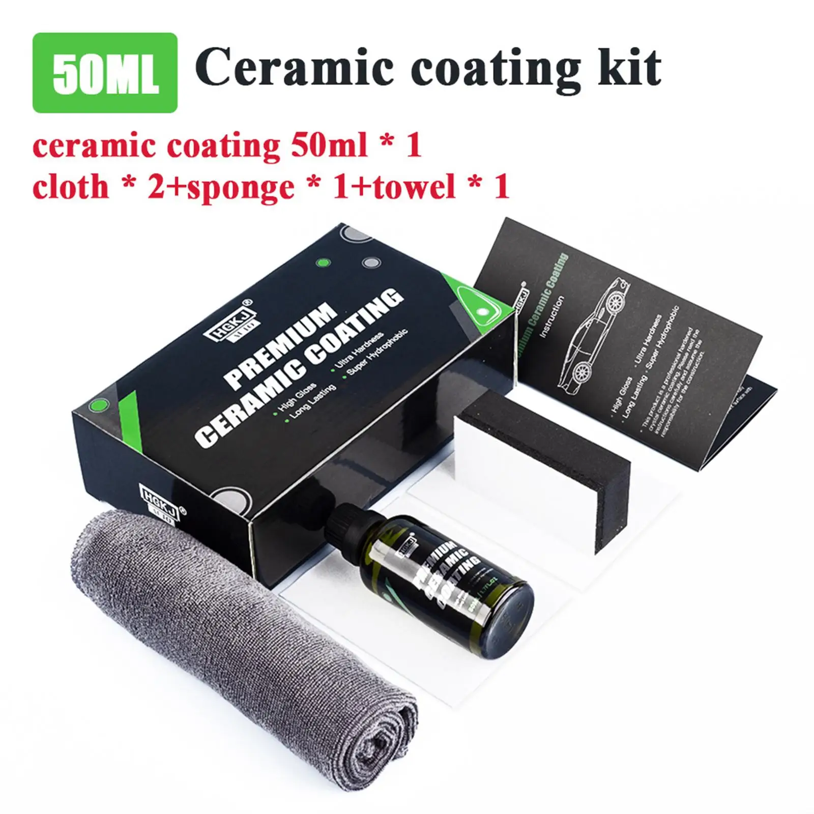 

Набор керамических покрытий, 100/50 мл, твердость 9H, жидкий спрей для автомобильного покрытия, блестящий блеск, устойчивость к царапинам, краск...