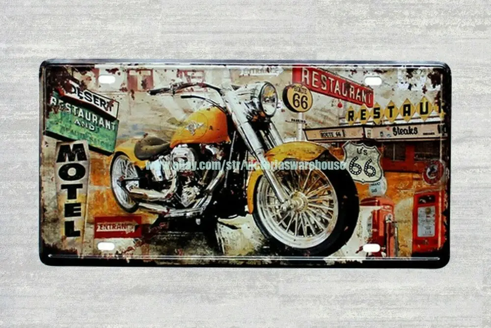 

Металлический жестяной знак для украшения стен мотоцикла route 66