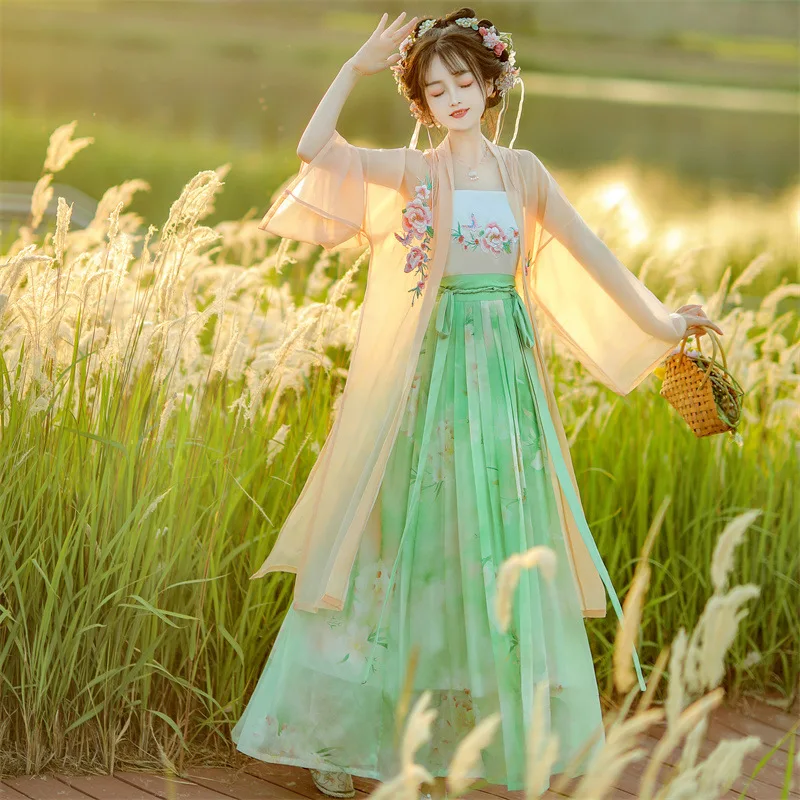 NT237 оригинальная женская плиссированная юбка Hanfu династии Сун 2024 новая летняя