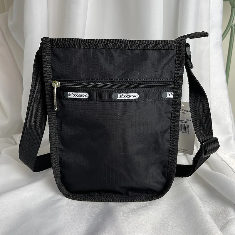 

New 2022 Lesportsac Women's Bag Cloth Bag Messenger Bag Fashion Casual Coin Mobile Phone Bag Shoulder Commuter Bag