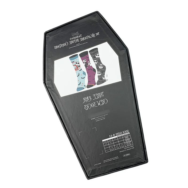 strong box gift packing Breathable Elastic crew Socks Man woman combed cotton unisex socks halloween witch socks