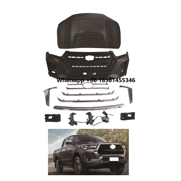 Фото Для Hilux Revo 2021: Комплект обвесов в стиле X-Men от DaMeiAuto Parts – передний бампер, решетка радиатора, обвес кузова №1