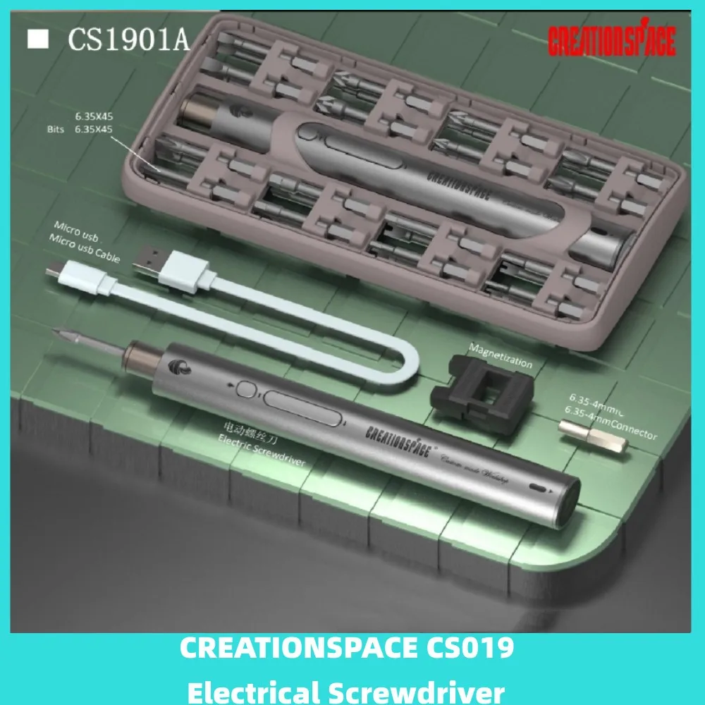 

CREATIONSPACE CS019 Electrical Screwdriver Set Smart Cordless Electric Screwdrivers USB Rechargeable Multi Function Tool Set