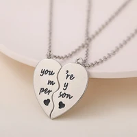 2pcs exquisite heart couple necklace you are my person for lovers woman sweater choke adjustable chain wedding party giftjewelry