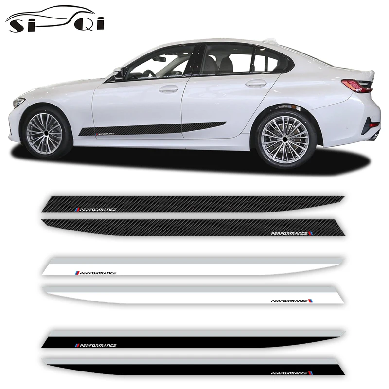

2 шт. наклейки на боковые двери автомобиля M Perfromance, стильная наклейка на корпус для BMW 3 серии G20 2019-подарок M340i, аксессуары