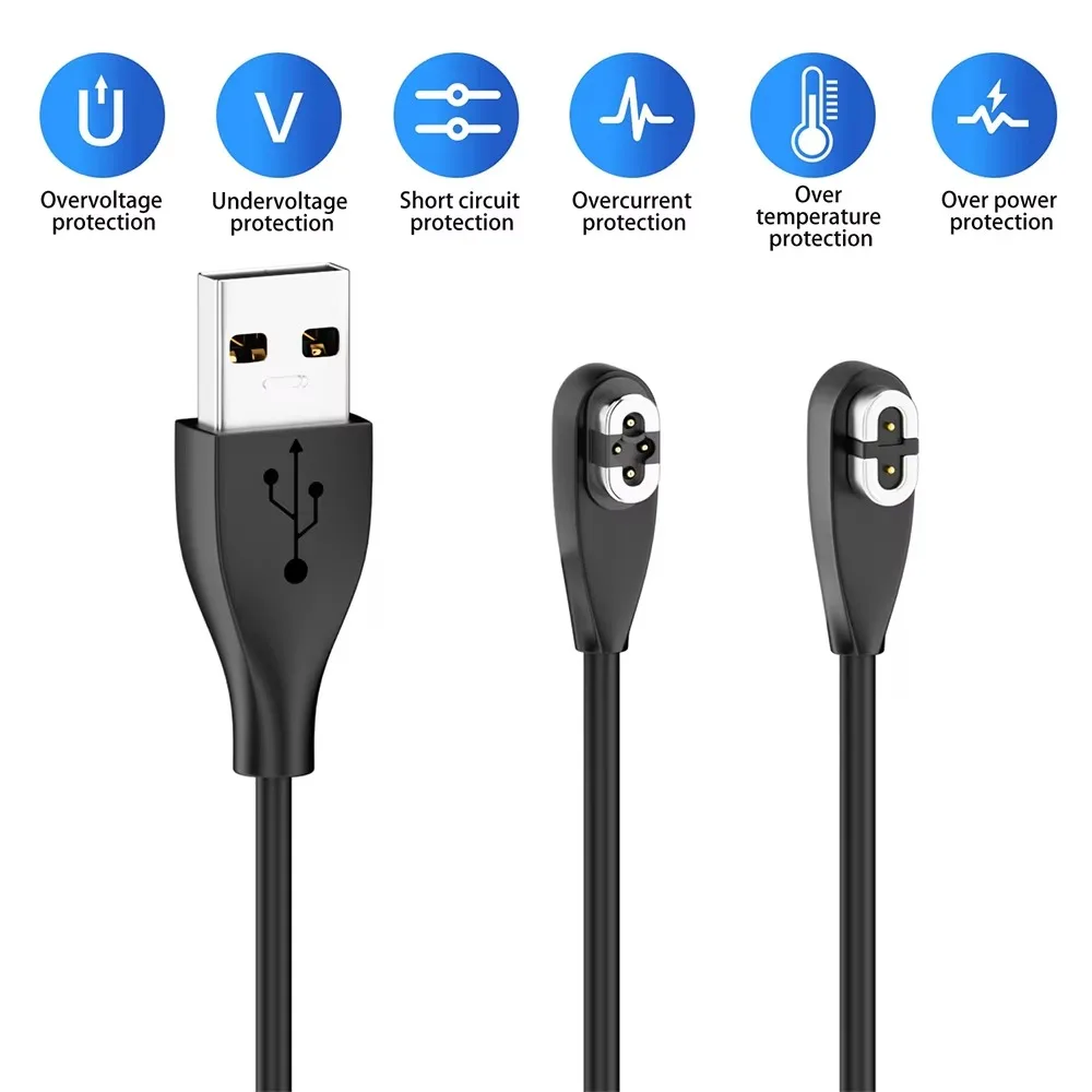 Фото Кабель для зарядки USB Type C длиной 1 м для Shokz OpenSwim Pro S710, магнитный адаптер для зарядки Aftershokz Aeropex AS800/S803/S810 OpenRun №4