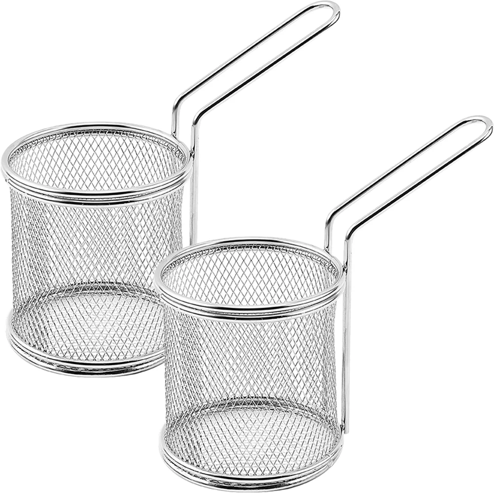 

Basket Fry Fryer Baskets French Frying Mesh Deep Wire Kitchen Chipshandle Pasta Strainers Roundchipcooking Net Taco Fast