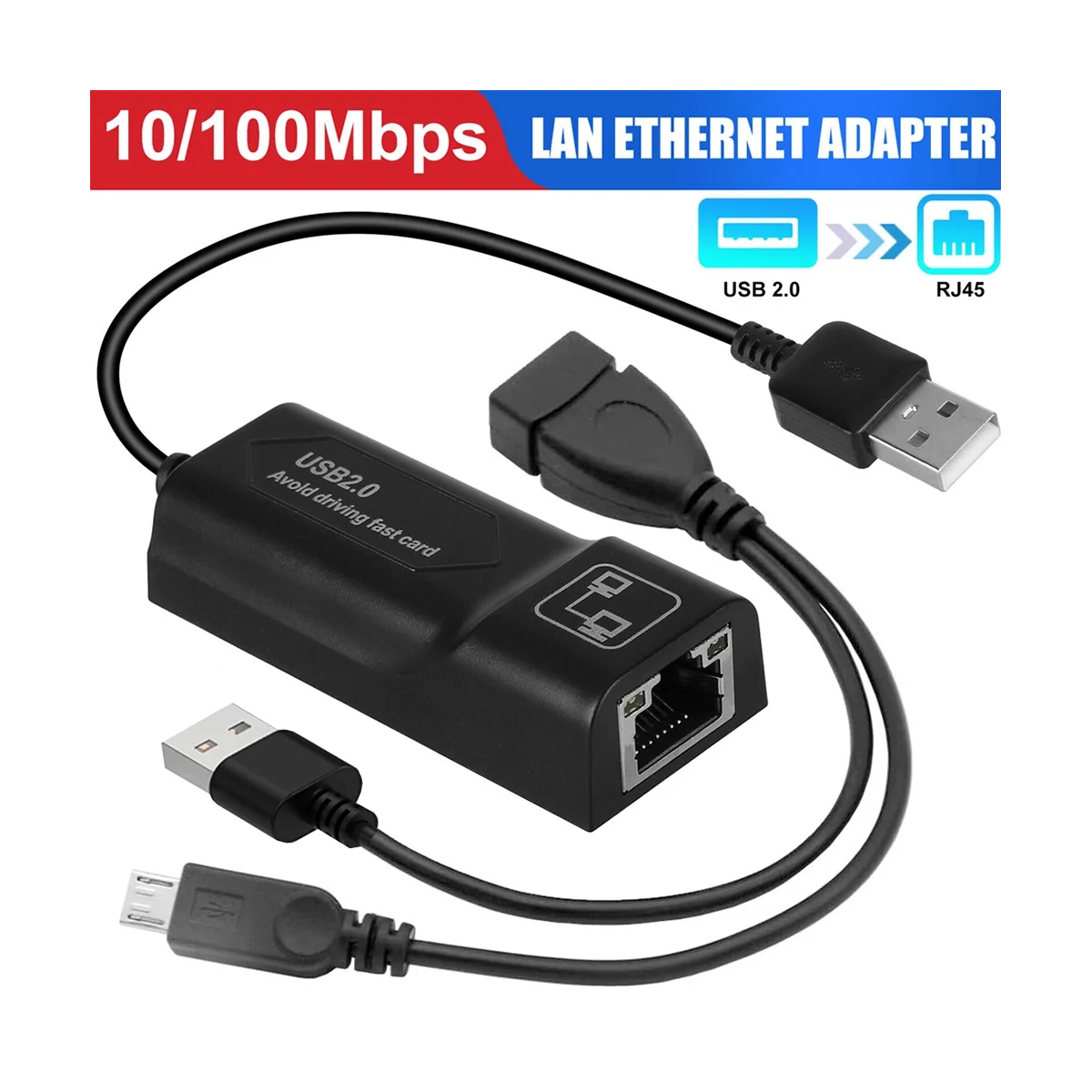 

Адаптер для сетевой карты USB 2,0 к RJ45, адаптер Ethernet LAN для AMAZON FIRE TV3 или STICK GEN 2 или 2 остановки буфера