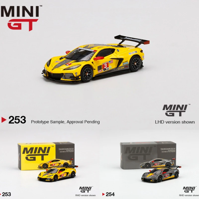 

Модель автомобиля из сплава IMSA MINI GT 1:64 для Chevrolet Corvette C8R No. 4 No. 3 2020