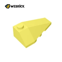 webrick building blocks parts 1pcs right roof tile 2x4 wangle 43711 compatible parts moc diy educational classic kids gift toys
