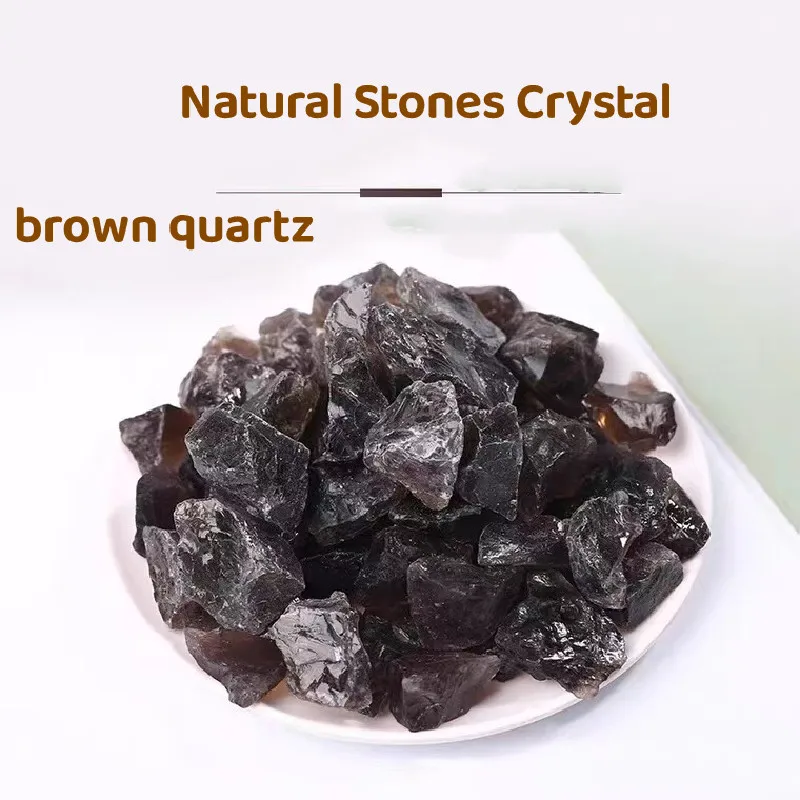 

Natural brown quartz Irregular Healing Stone Purple Gravel Mineral Specimen Raw Quartz Crystal Gift Jewelry Accessory Home