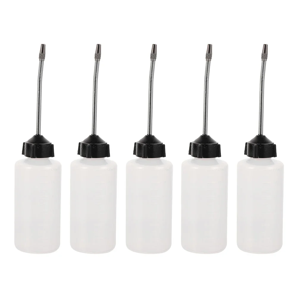 

5 Pcs Clear Container Sewing Machine Oil Dispenser Tiny Squeeze Bottle Mini Refillable Glue Applicator Can