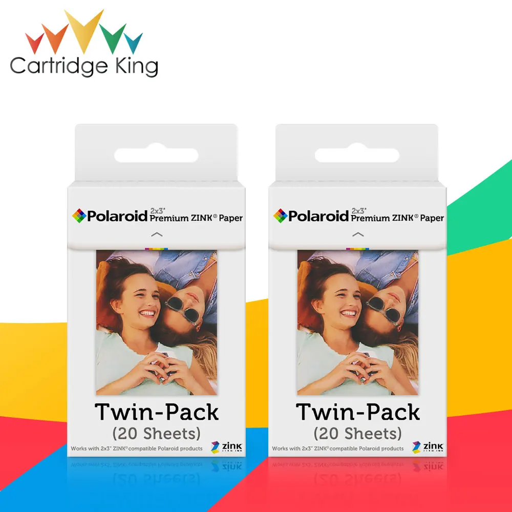 20 Sheets for Polaroid Instax 2x3 Inch Premium ZINK Film Photo Paper TWIN PACK For Snap Touch Z2300 SocialMatic Instant Printer