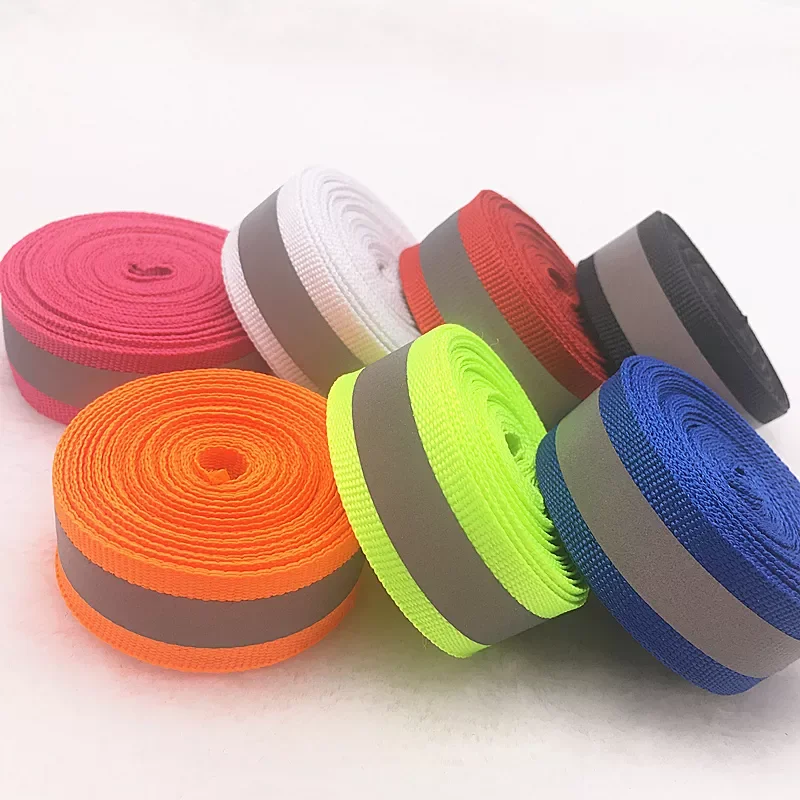 

5 yards Safety Silver Reflective Sew On Fabric Tape Strap Vest Webbing 20mm/10mm
