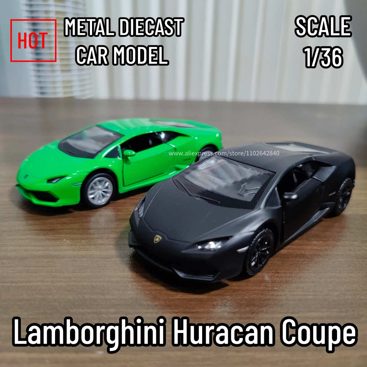 

1/36 Scale Lamborghini Huracan Coupe Car Model Replica Diecast Collection Vehicle Interior Decor Ornament Xmas Gift Kid Boy Toy