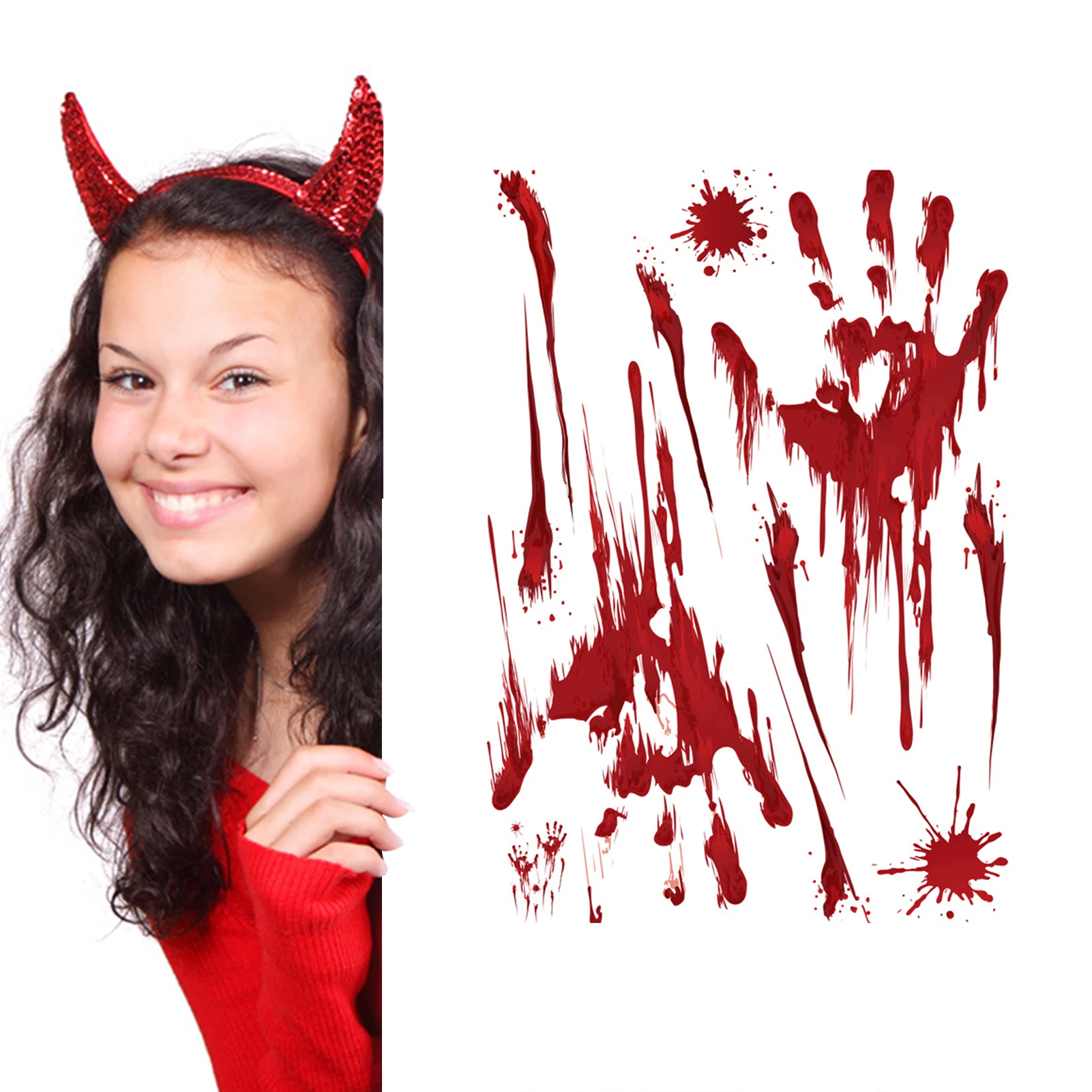 

Halloween Wall Decal Halloween Wall Decal Create Horror Scenes Realistic Bloody Footprints Floor Clings Halloween Bloody