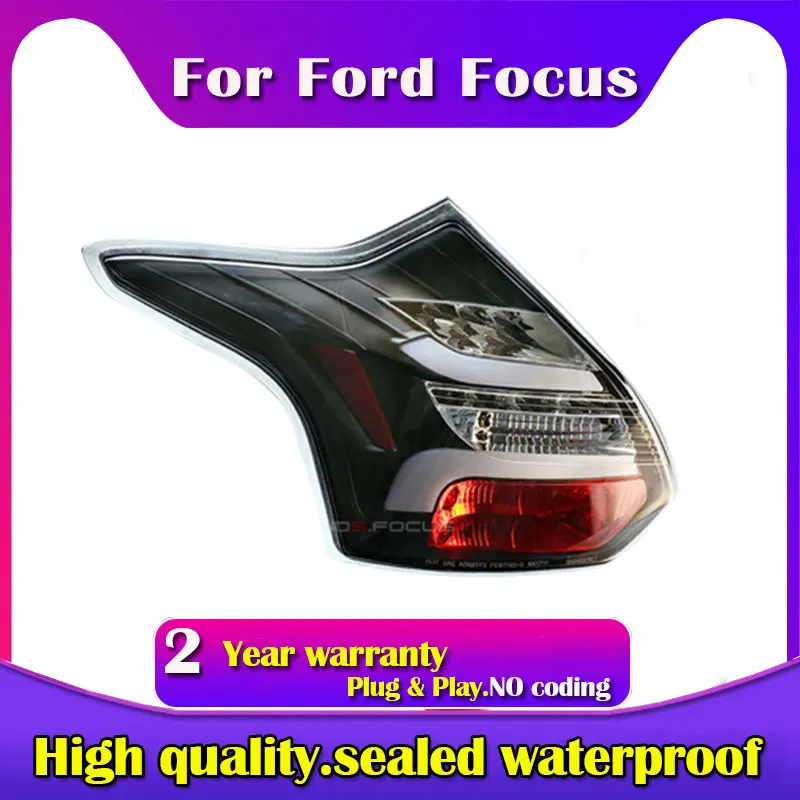 

Новый динамический задний фонарь Focus 2012 2013, 2014, год для Ford Focus 3, хэтчбек, полоса Focus, задний фонарь, красный