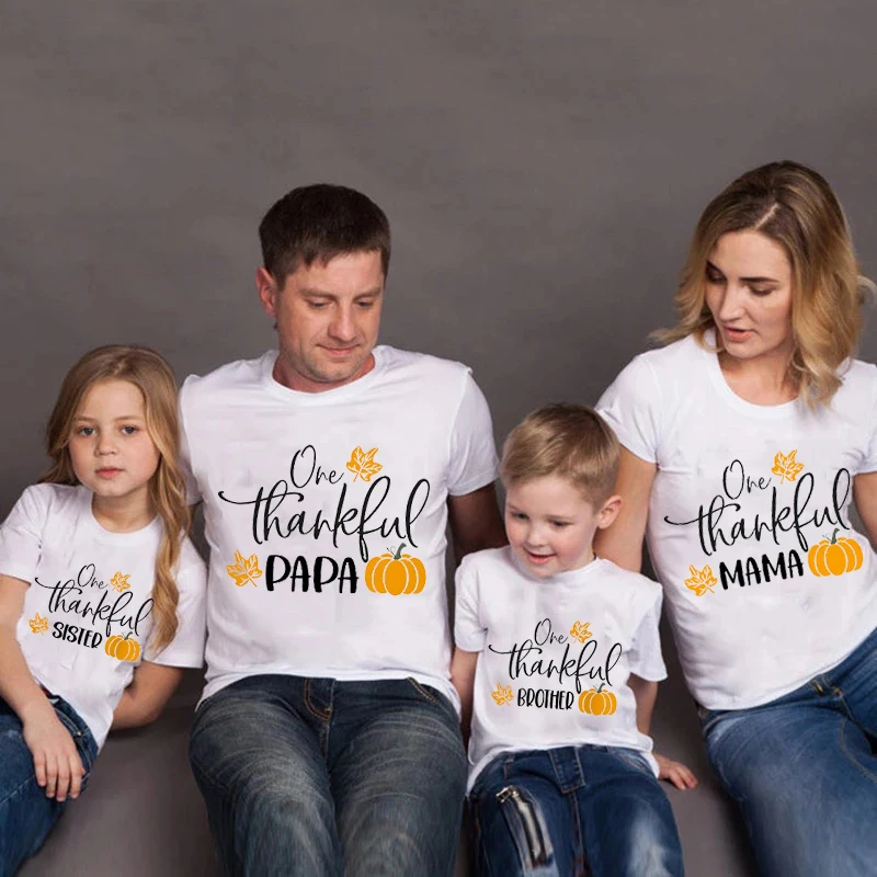 Семейная одежда на Хэллоуин, подходящая к одному, благодарная, отец, мама, брат, сестра, ребенок, футболки с буквенным принтом, милая семейная одежда на Хэллоуин Семейная одежда на Хэллоуин, подходящая к одному, благодарная, отец, мама, брат, сестра, ребенок, футболки с буквенным принтом, милая семейная одежда на Хэллоуин