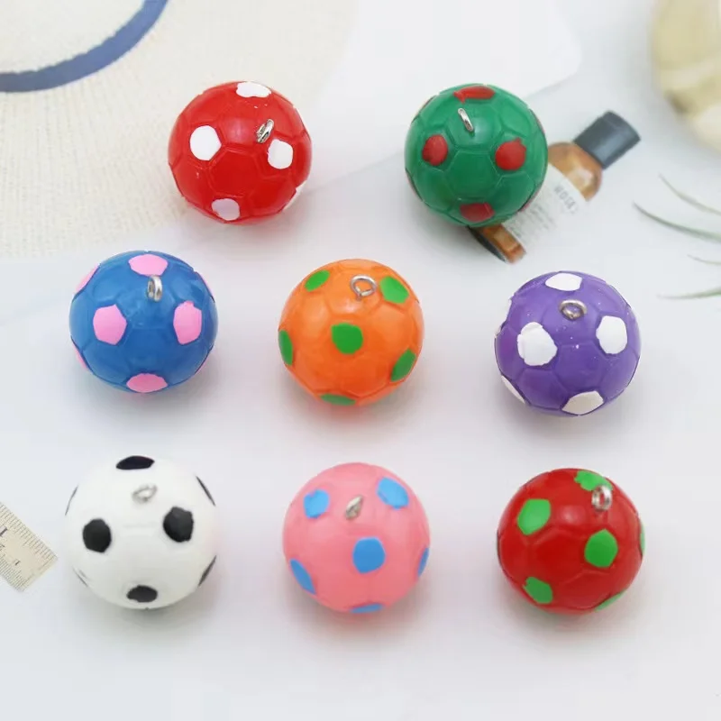 

5pcs 21mm Simulation 3D Football Cute Charms For Pendant DIY Earrings Necklace Jewelry Accessories Finding