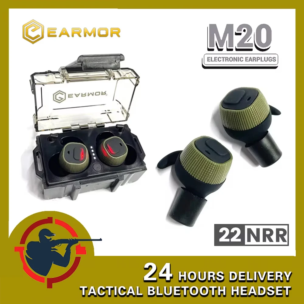 EARMOR M20 Тактические шумоподавляющие электронные беруши для стрельбы на открытом