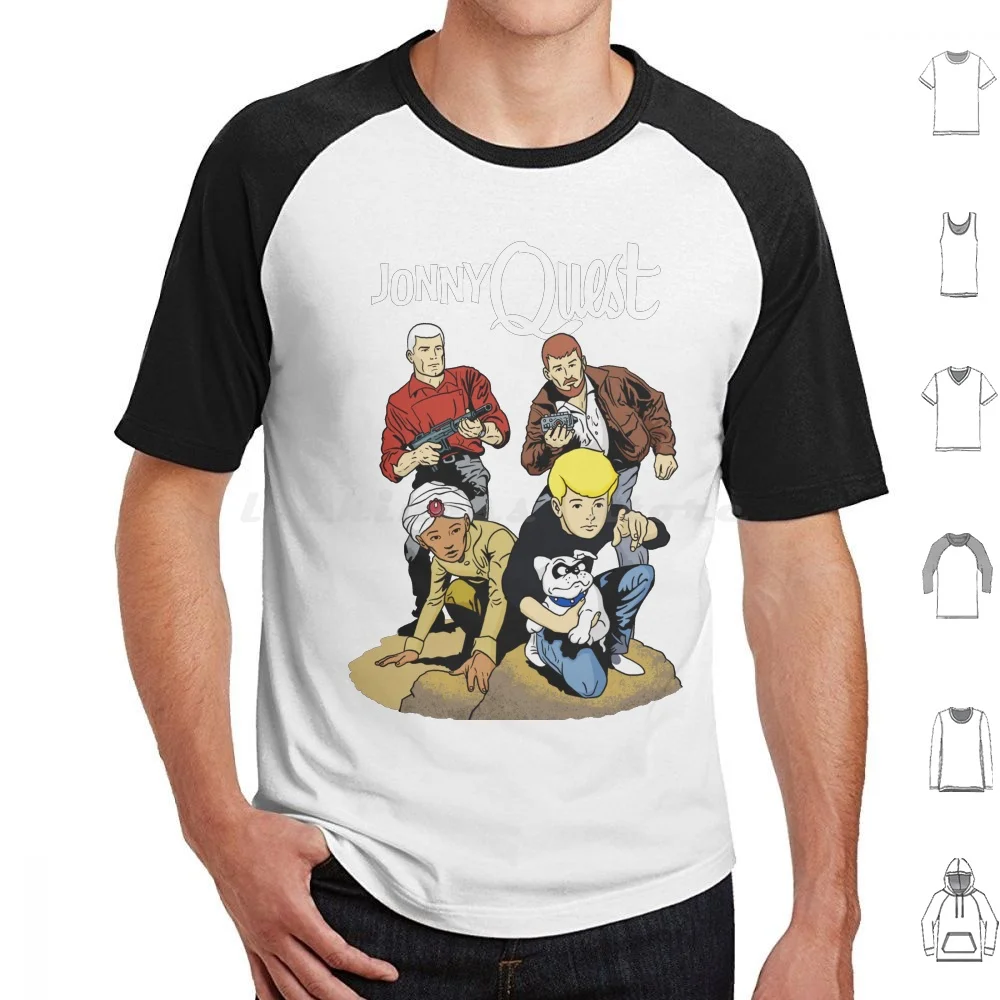 

60S Jonny Quest Tribute With Main Characters T Shirt Big Size 100% Cotton Saturday Morning Saturday Tv Cartoons 60S 70S 1960S