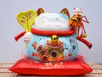 Decoration Arts crafts girl gifts get married Lucky Cat ornaments medium large coloured ceramic Japanese piggy bank money shop o