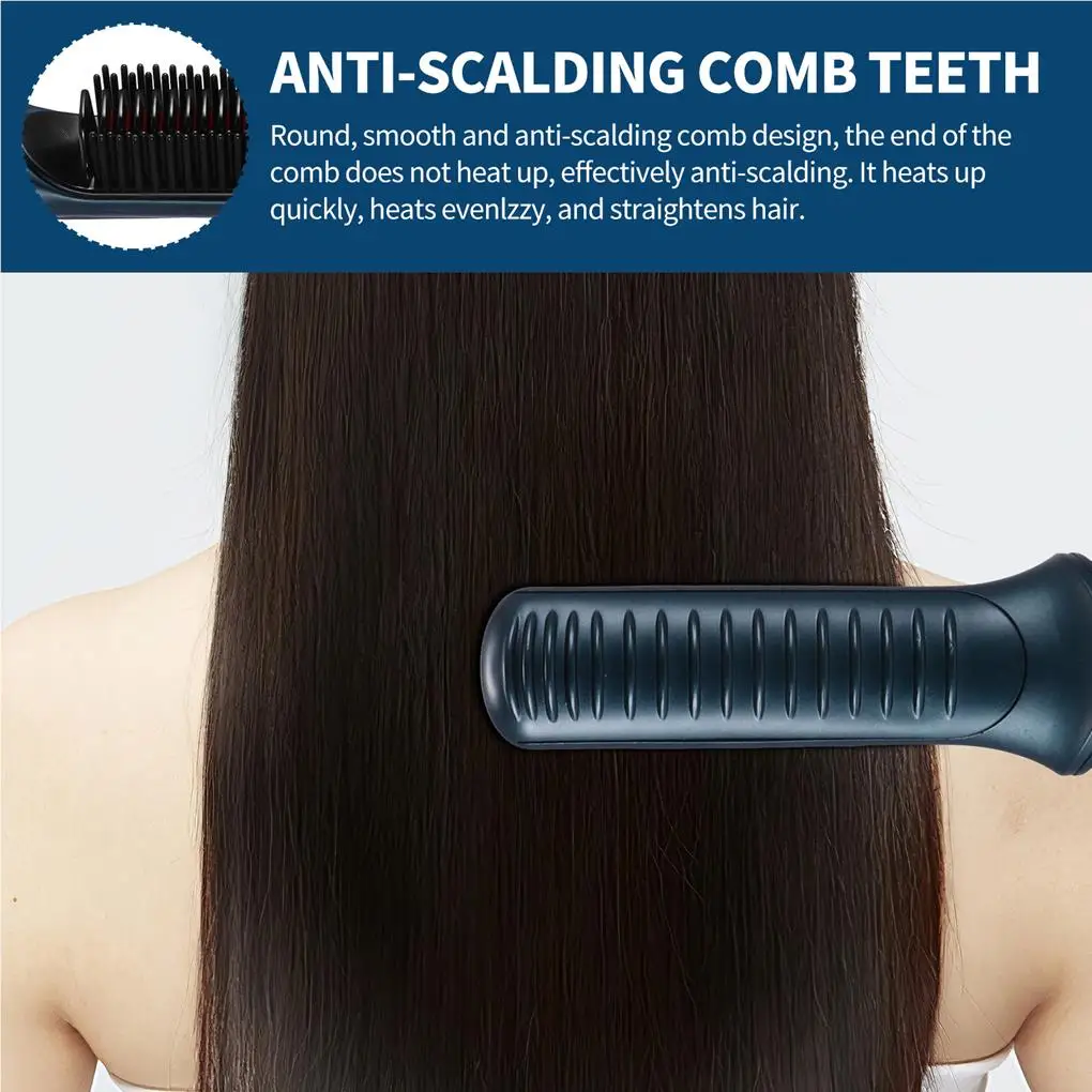 

PET PPS Electric Hair Brush 2 Gear Adjustable Curler Accessories US Plug