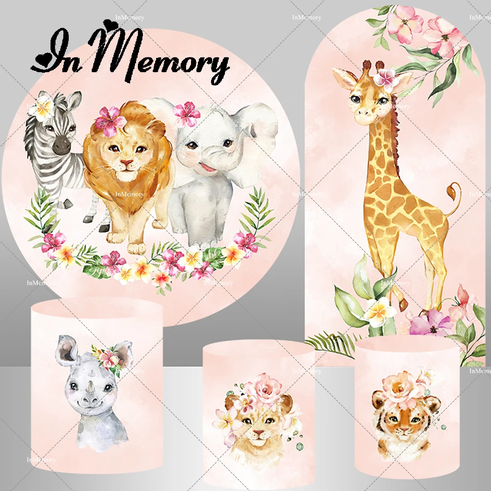 

Сафари джунгли свод задник мультфильм Животные Зебра слон Лев Жираф девочки дикий один день Рождения Вечеринка свод фон