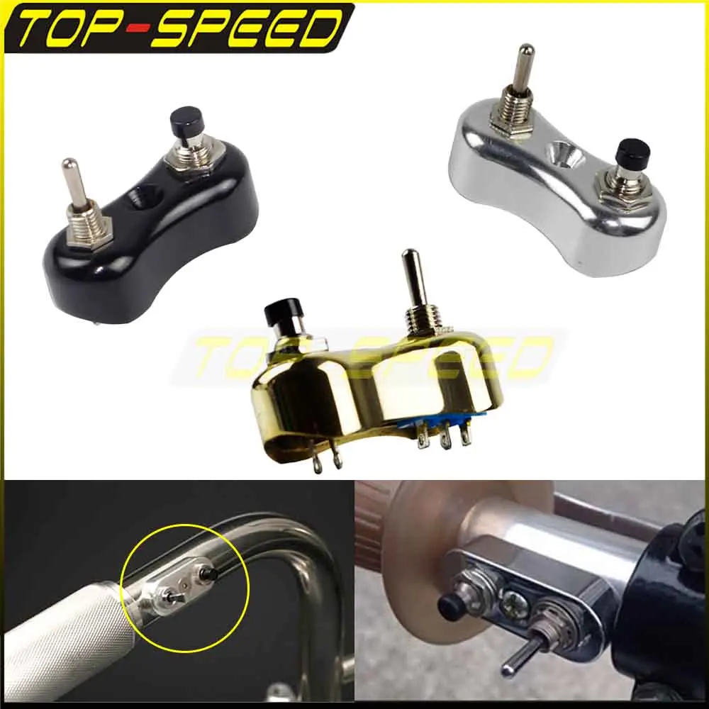 Мини-кнопка для мотоцикла Harley Yamaha Honda Cafe Racer Light Horn Starter Kill Switch