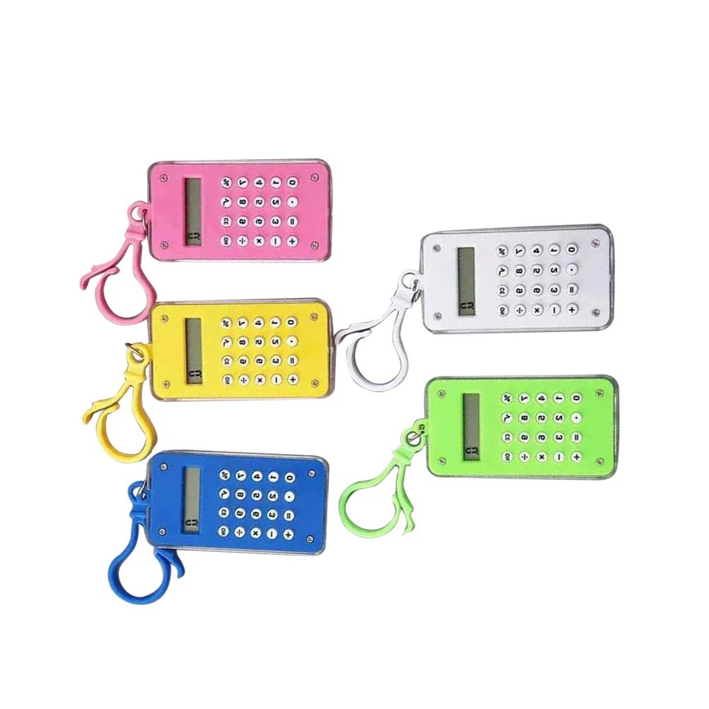 

5 Pcs Birthday Treats Calculator Pendants Fashion Candy Color Calculator Fortune Bag Pendant Student
