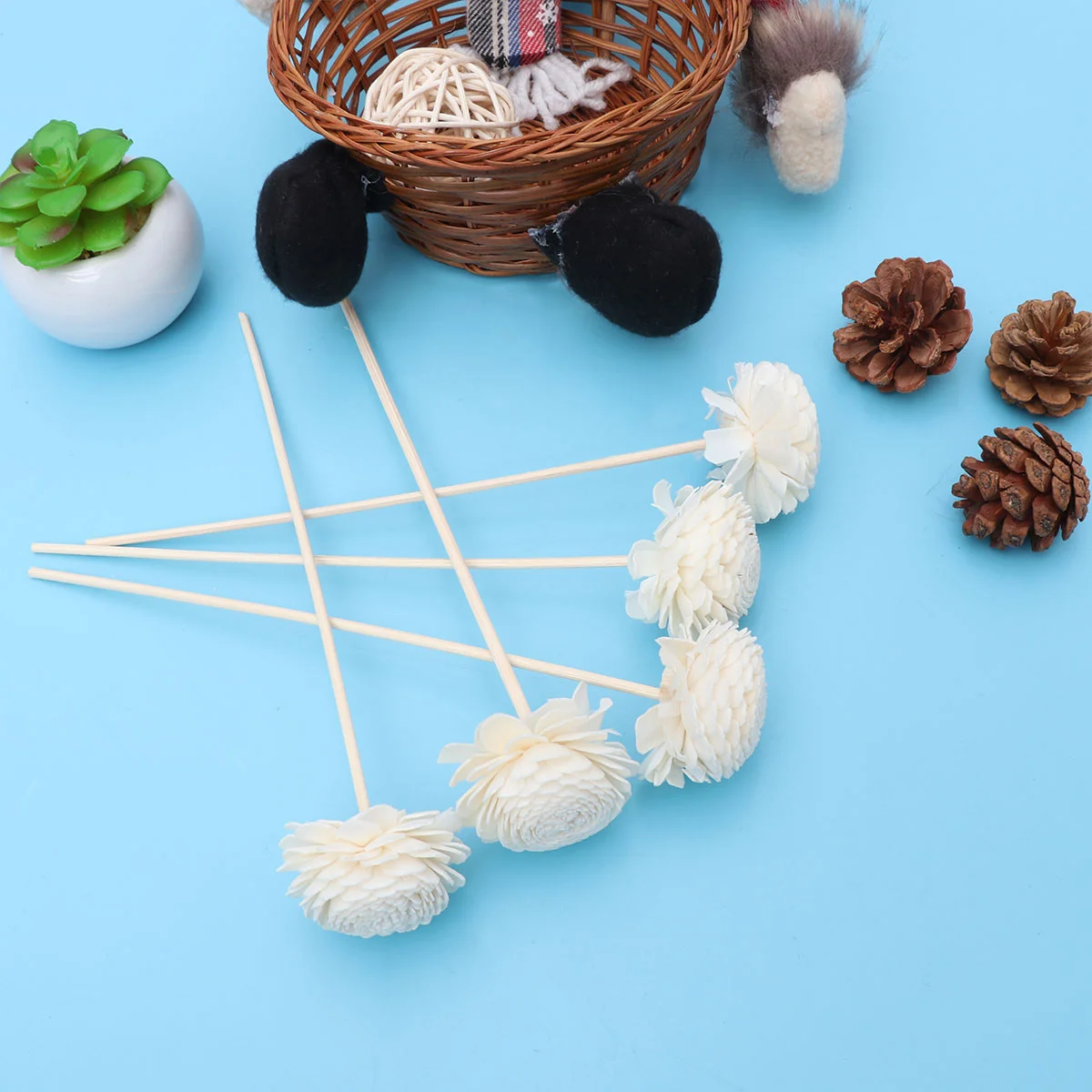 

5 Diffuser Sticks Flower Diffuser Rattan Sticks Straight Aroma Oil Sticks Fragrance Diffuser Diffuser Replacement for