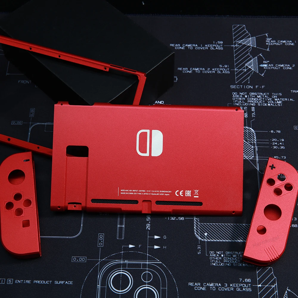 

Металлическая задняя крышка для NS Switch, чехол с передней рамкой для Nintendo Switch, задняя панель из алюминиевого сплава