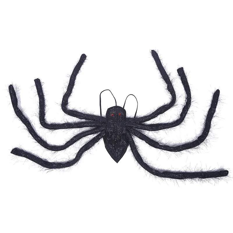 

Плюшевый черный паук, украшение для вечевечерние НКИ на Хэллоуин, Уличный дом, бар, дом с привидениями, реквизит из страха, 30 см, 50 см, 75 см, 90 см, большой размер