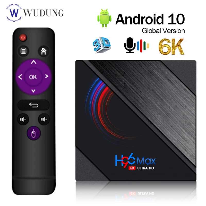 Приставка Смарт-ТВ H96 Max Android 10 0 H616 Wi-Fi 3D 4K | Электроника