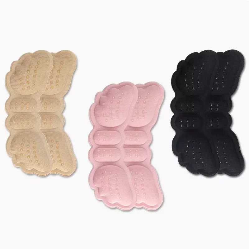 1Pair High Heel Insoles Butterfly Adjust Size Heel Liner Grips Protector Sticker Heel Pad Foot Care Anti Keep Abreast Heel Pads
