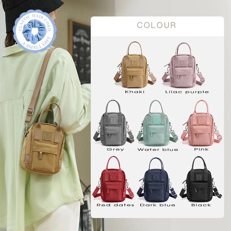 Solid Color Designer Women's Handbag High Quality Nylon Women Messenger Bags Multifunctional Design Ladies Shoulder Bag Bolsos
