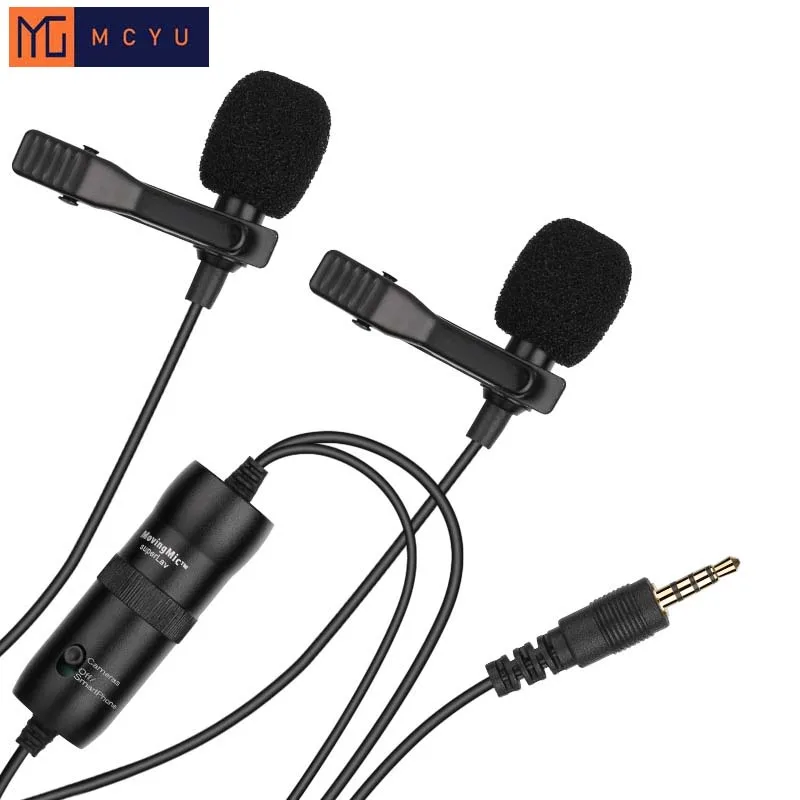 Петличный микрофон с шумоподавлением для смартфона компьютера ПК камеры