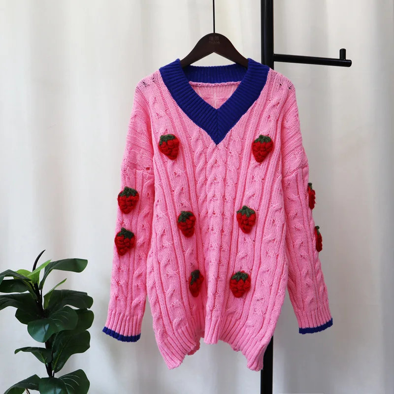 

Sweater pullover women pregnant women 2022 winter new loose V-neck one