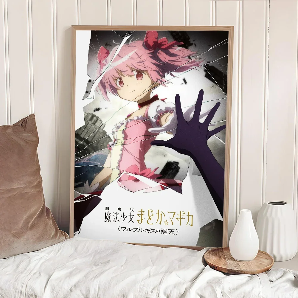 Puella Magi Madoka Magica Плакат Настенная Художественная Наклейка HD Качество Ретро