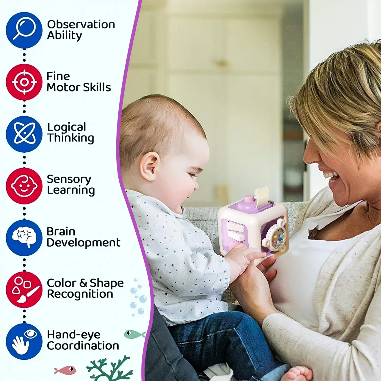 Игрушки для раннего развития Монтессори Детский пазл многофункциональные