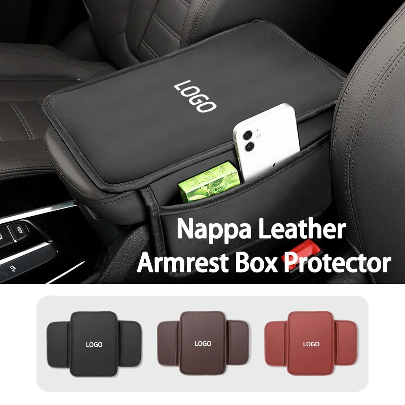 

Leather Center Console Covers Car Armrest Mat For Fiat Grande Punto Abarth Tipo Stilo Ducato Palio 500x Bravo Linea Doblo