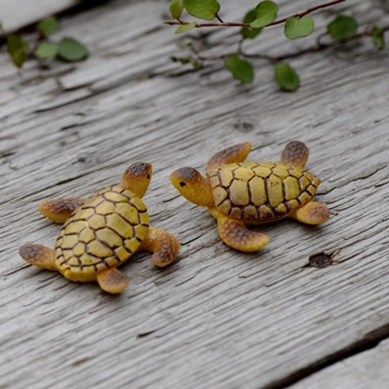 

2Pcs/Set Mini Sea Turtle Miniature Landscape Ornaments Fairy Garden Bonsai Decorations