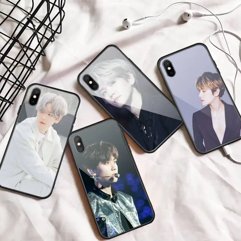 

BaekHyun kpop EXO Phone Case Tempered glass For iphone 11 12 13 PRO MAX mini 6 7 8 plus X XS XR