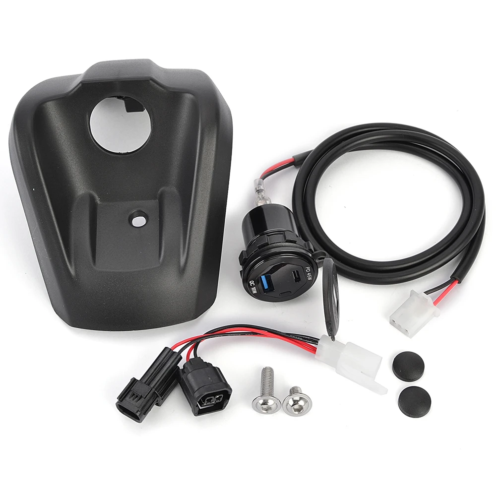Фото Зарядное устройство с дисплеем напряжения USB Type-C для мотоцикла Honda NS150GX 2024-2025, водонепроницаемое №3