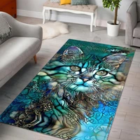 beautiful green cats area rug 3d all over printed room mat floor anti slip carpet home decoration themed living room carpet 02